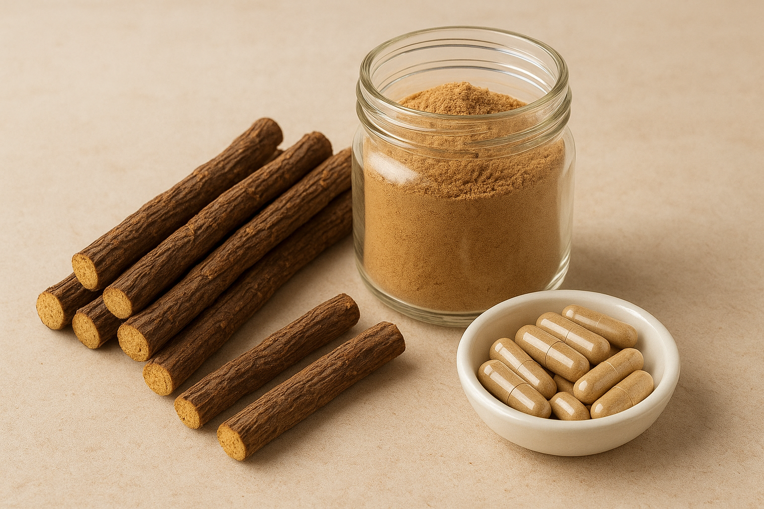 Infographic displaying Mulethi benefits – throat care, immunity, digestion, joint health, and stress relief.