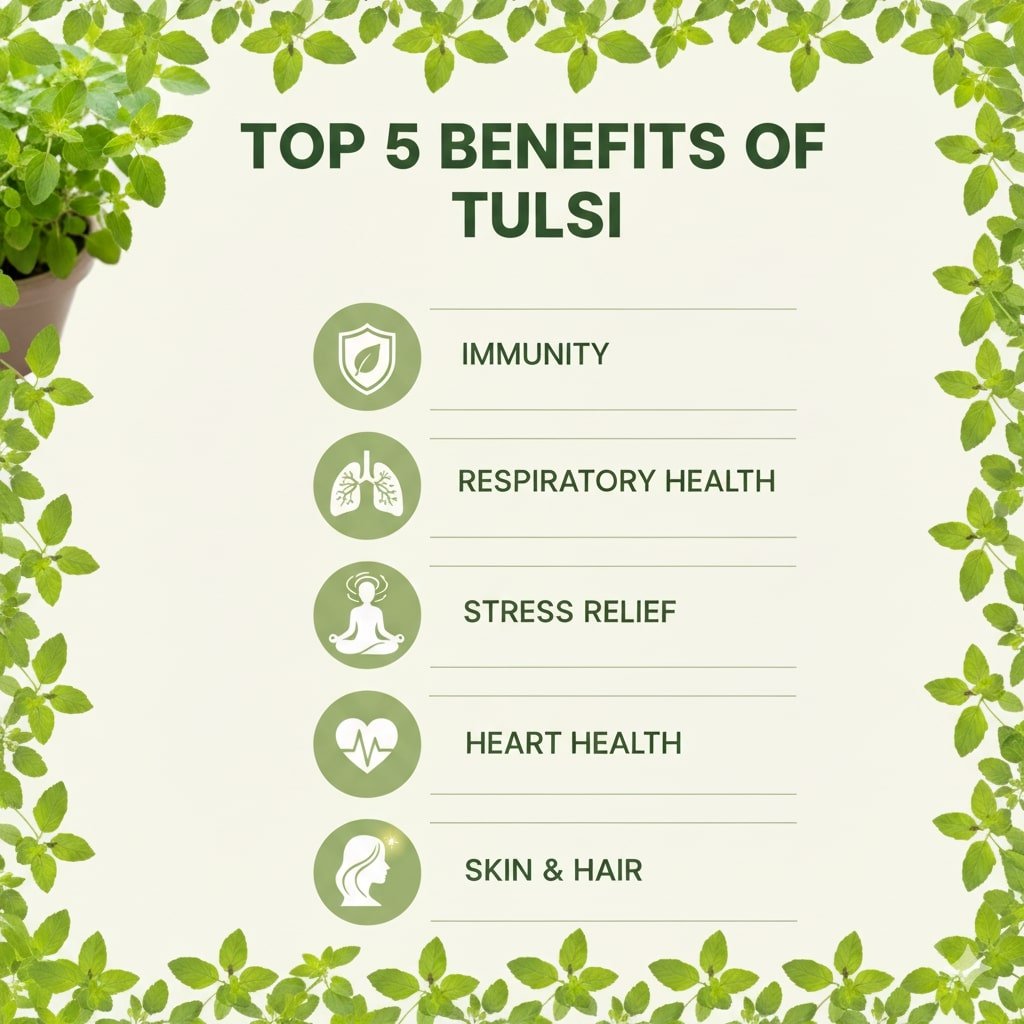 Top 5 Benefits of Tulsi